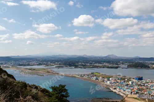 Preview: View from the Sunrise Peak (Seongsan Ilchulbong) volcano of the Jeju Island, South Korea