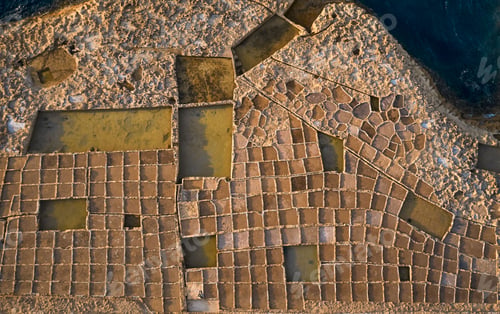 Preview: Aerial shot of salt pans located in Zebbug, Malta