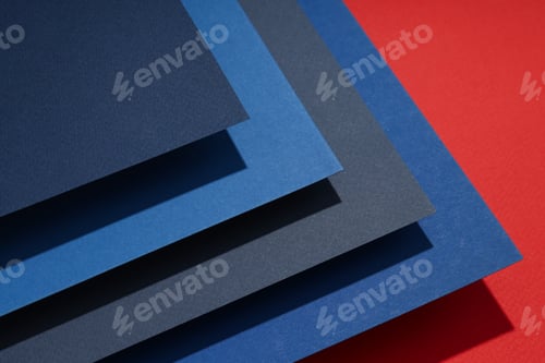 Preview: Mockup, abstraction, colorful colored paper, top view