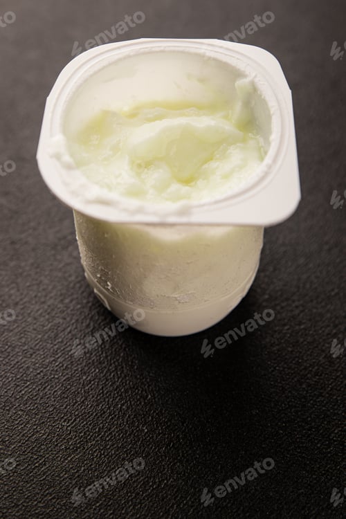 Preview: Yogurt natural dairy product Skyr fresh delicious gourmet food background on the table