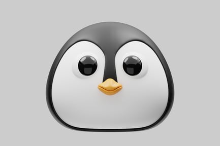 Preview: Penguin head in cartoon style