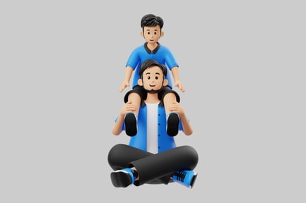 Preview: Father and son shoulders ride