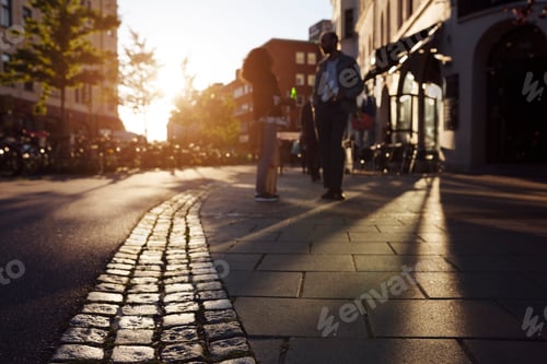 Preview: Street Scene During Sunset In Urban Location