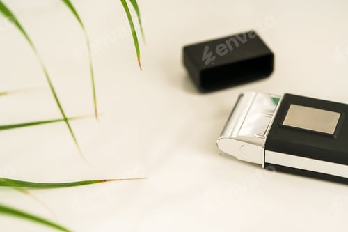Preview: Electric shaver for men in a bathroom close up