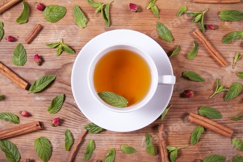 Preview: Tea In A Mug Is On The Table