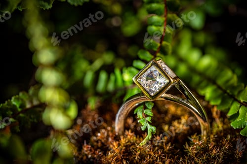 Preview: Silver ring with cube shaped crystal