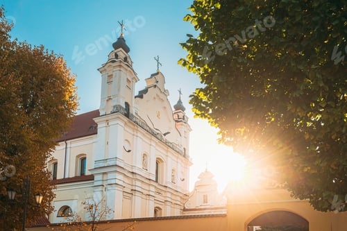 Preview: Pinsk, Brest Region, Belarus. Cathedral Of Name Of The Blessed Virgin Mary And Monastery Of The