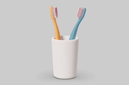 Preview: Toothbrush holder with two toothbrushes
