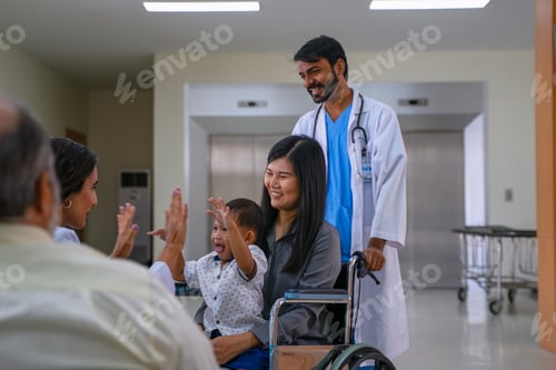 Preview: The mother and child go to visit a doctor at hospital.