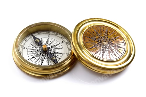 Preview: Antique brass compass