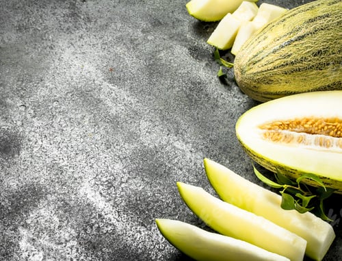 Preview: Fresh ripe sliced melon.