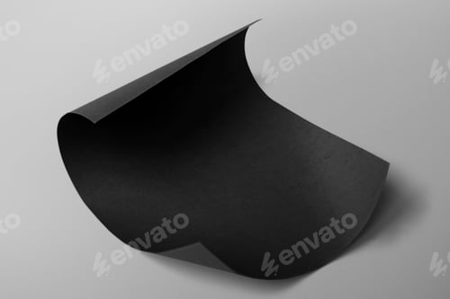 Preview: A4 paper mockup, black blank image