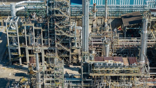 Preview: Aerial view of natural gas separation plant.