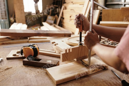 Preview: Carpenter Joining Wooden Planks