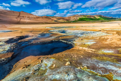 Preview: Colorful geothermal area in Iceland in summer