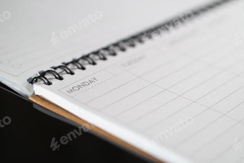 Preview: Note book, and first page for Monday.