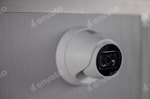 Preview: Modern Security Camera Monitoring Indoor Area for Surveillance and Safety
