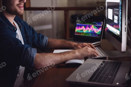 Preview: Guy working with computer