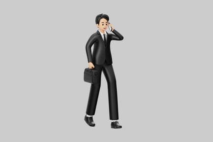 Preview: Businessman on phone with briefcase