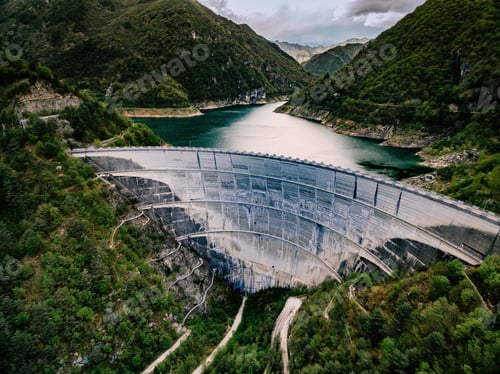 Preview: Valvestino Dam in Italy. Hydroelectric power plant.