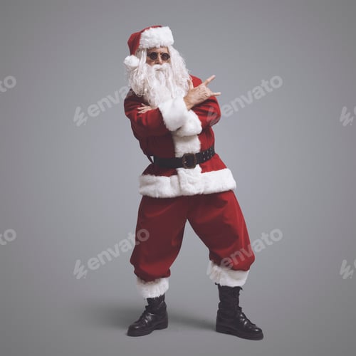 Preview: Cool rocking Santa Claus with sunglasses