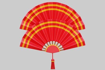 Preview: Stylized Chinese New Year Red Fans