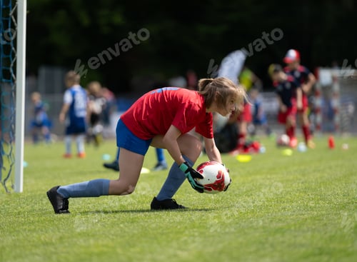 Preview: Girl Goalie Stands At Goal