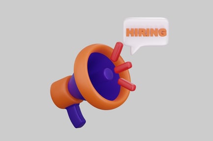 Preview: Hiring announcement with megaphone