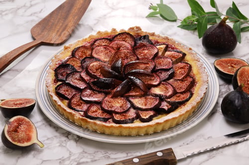 Preview: baked black fig tart, French dessert