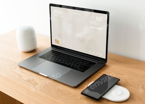 Preview: Smart home program on laptop screen