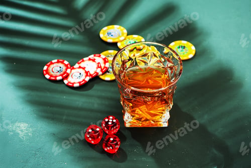 Preview: Hard strong alcoholic drinks in glass