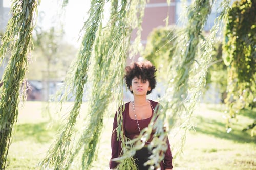 Preview: beautiful black curly hair african woman
