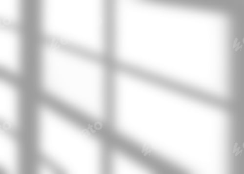 Preview: Shadow from window, overlay effect. Realistic gray shadow on white background.