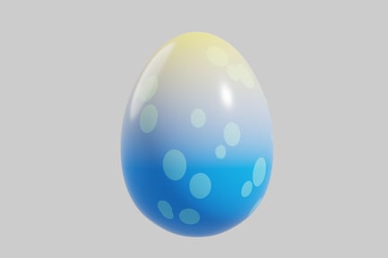 Preview: Egg with a colorful gradient and dots