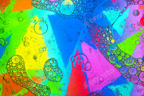Preview: Bubbles on colorful psychedelic background