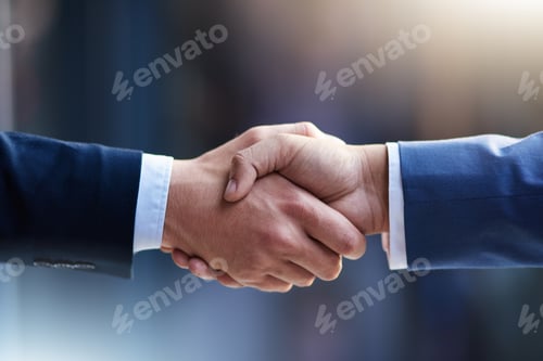 Preview: Professional partnerships. Cropped shot of two businessmen shaking hands.