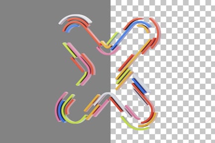 Preview: Stripes X 3D Icon
