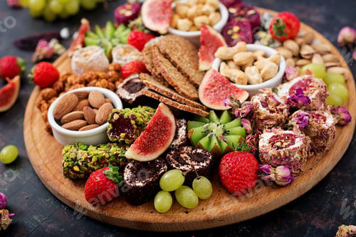 Preview: Mix fruits and nuts, healthy diet, Turkish sweets, eating lean.