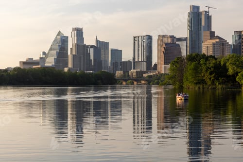 Preview: Captivating view of Austin, Texas with the city's skyline with its towering skyscrapers