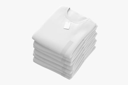 Preview: Folded Round Neck T-Shirt Stack