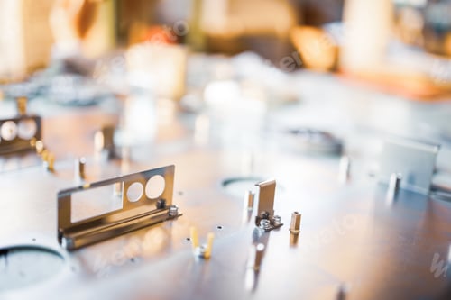 Preview: Metal boards and accessories lie on the surface