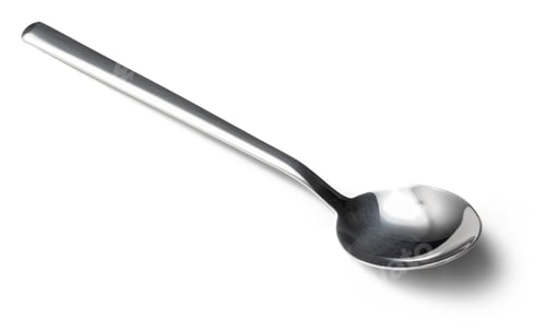 Preview: Stainless cutlery spoon isolated on white background