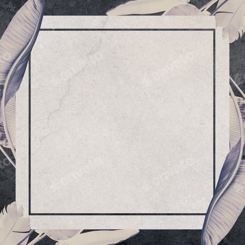 Preview: Vintage purple botanical square frame