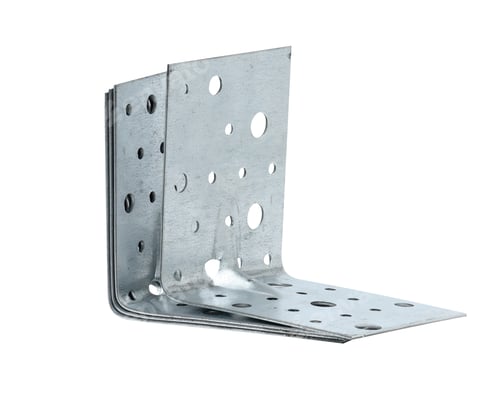 Preview: Aluminum corners for fixing structures isolated on white background