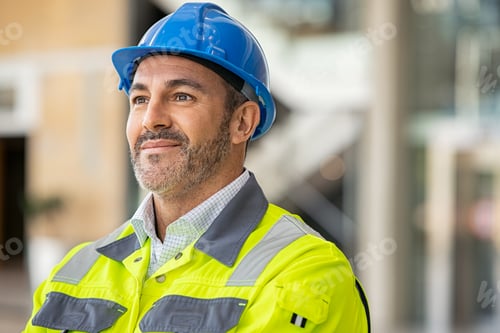 Preview: Mature architect at construction site