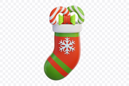 Preview: Striped Bow Stocking