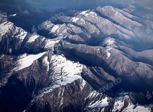 Preview: Mountain range seen from the airplane