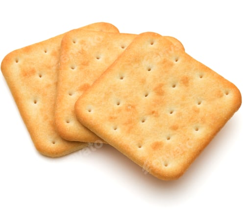 Preview: Dry cracker cookies isolated on white background cutout