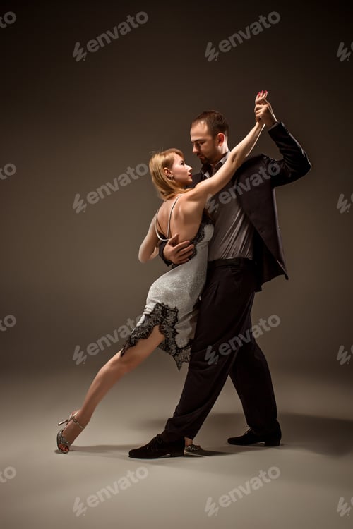 Preview: The man and the woman dancing argentinian tango