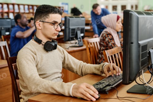 Preview: Students Using Desktop Computers